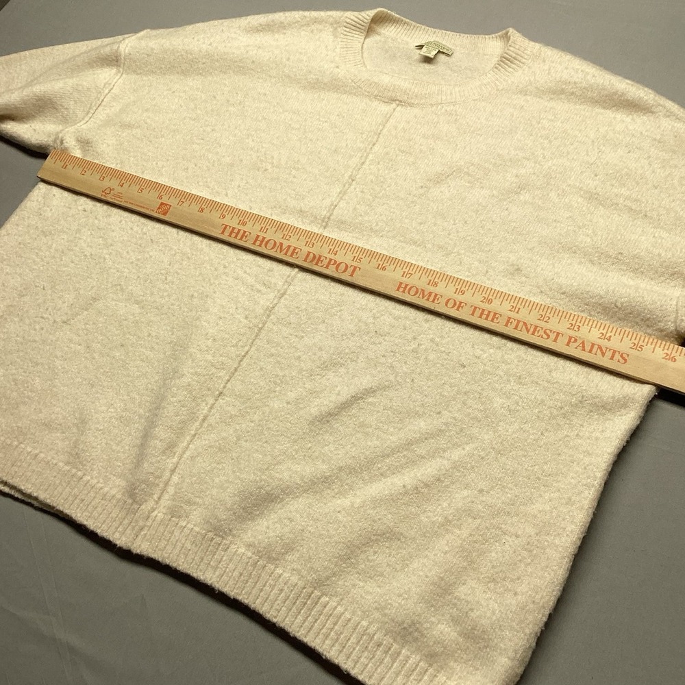 Legendary Outfitters Sweater Womens XXL Cream White Oversized Crewneck - Picture 3 of 10